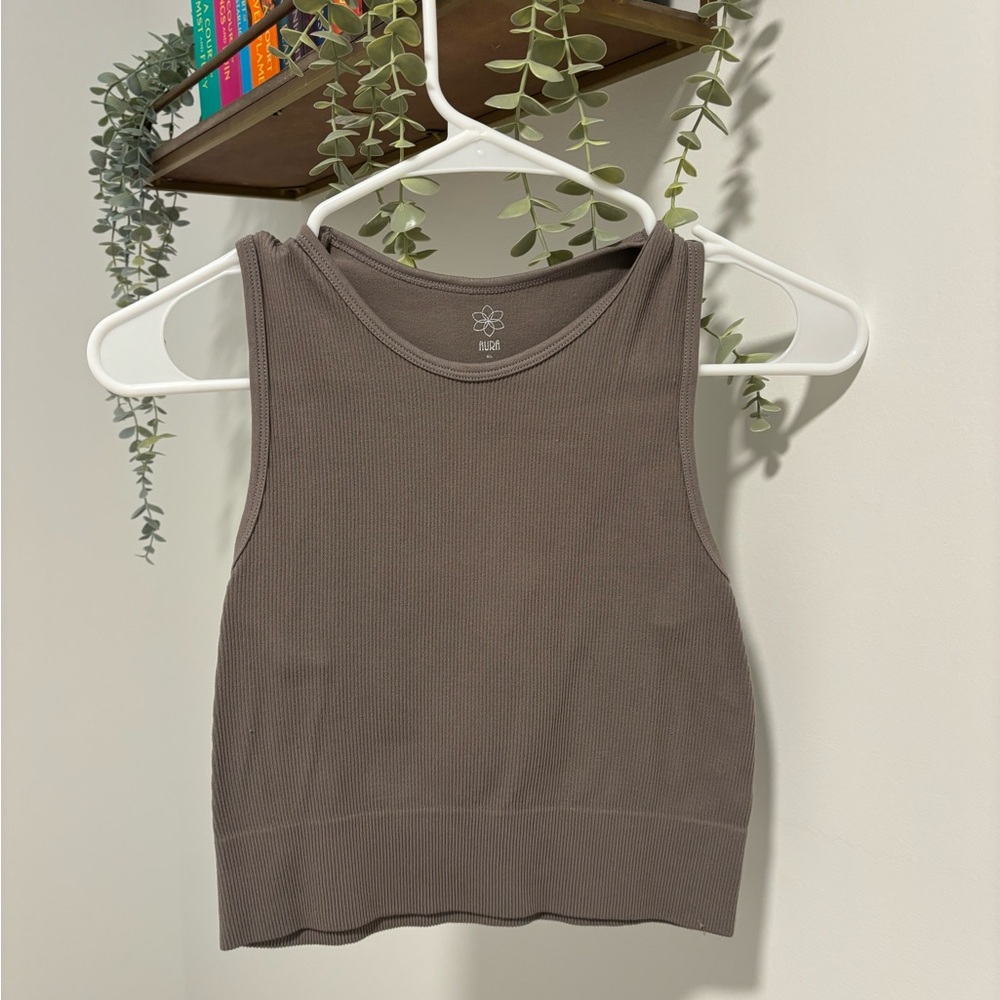 Aura Charcoal Ribbed Tank Top